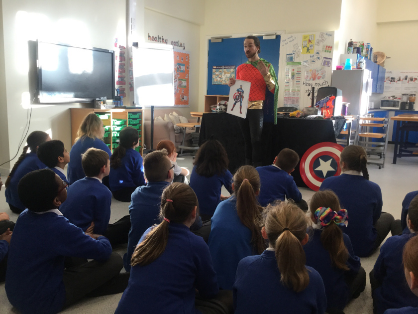 superhero school visit